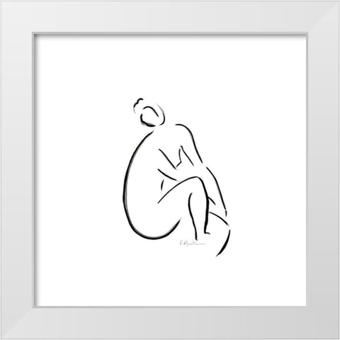 Florence White Modern Wood Framed Art Print by Marteau, Frederique