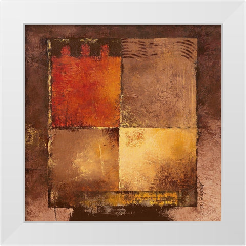 Mali White Modern Wood Framed Art Print by Grux, Jordane D.