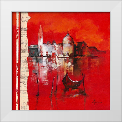Venise Reflets White Modern Wood Framed Art Print by Manero, Annie