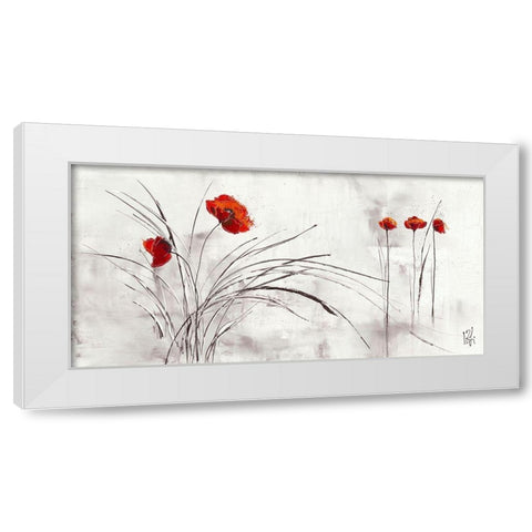 Reve fleurie V White Modern Wood Framed Art Print by Zacher-Finet, Isabelle
