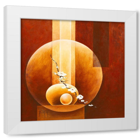 Paisible White Modern Wood Framed Art Print by Triki, Bernadette