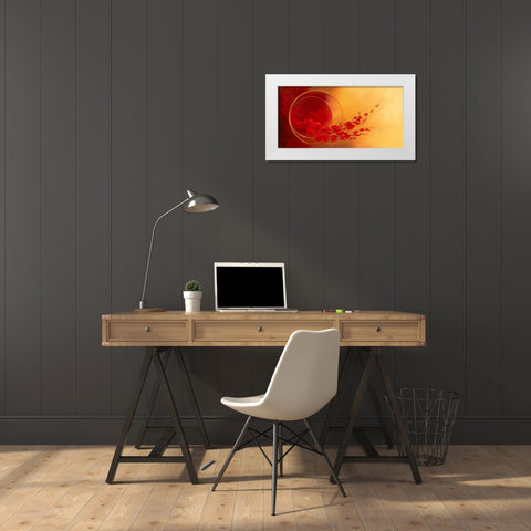 L envol White Modern Wood Framed Art Print by Triki, Bernadette