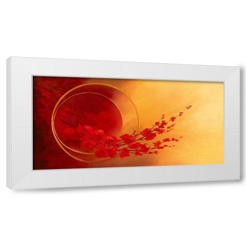 L envol White Modern Wood Framed Art Print by Triki, Bernadette