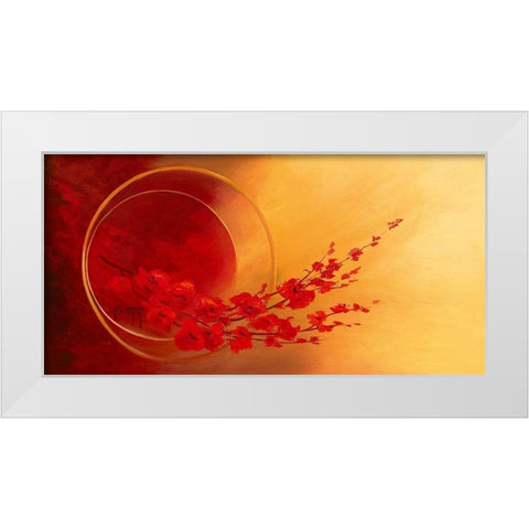 L envol White Modern Wood Framed Art Print by Triki, Bernadette