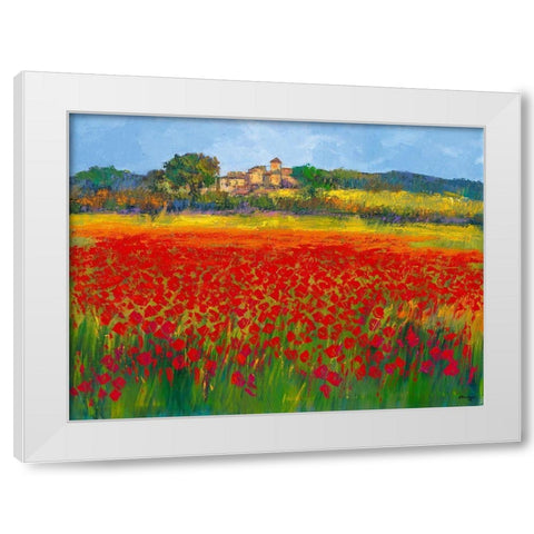 Mallorca en primavera White Modern Wood Framed Art Print by Camargo, Jesus P.