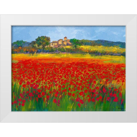 Mallorca en primavera White Modern Wood Framed Art Print by Camargo, Jesus P.