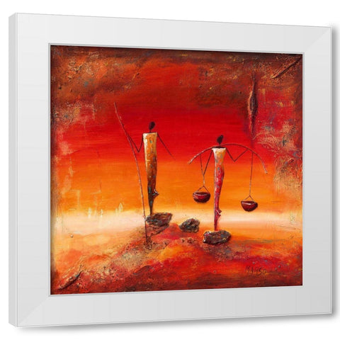 Au coucher White Modern Wood Framed Art Print by Marso