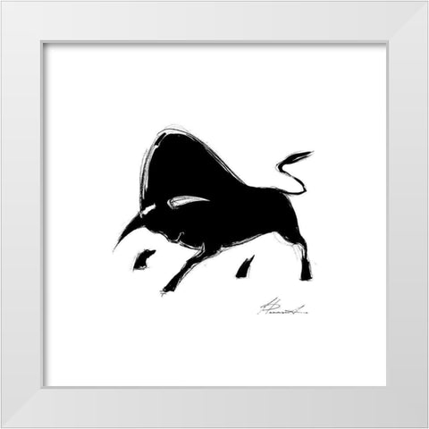 La corrida IV White Modern Wood Framed Art Print by Panasenko, Inna