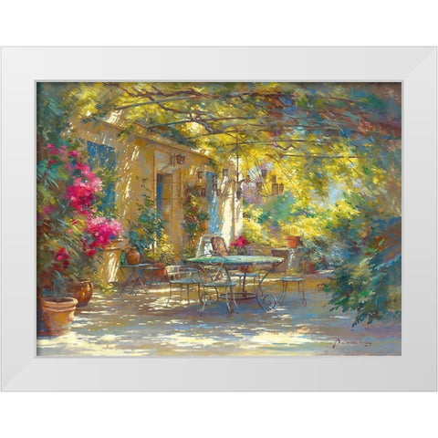 Ambiance d ete White Modern Wood Framed Art Print by Messely, Johan