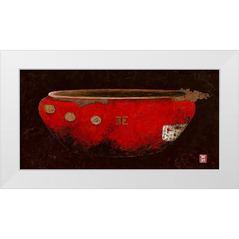 Asian Vasque White Modern Wood Framed Art Print by Thiry, Diana