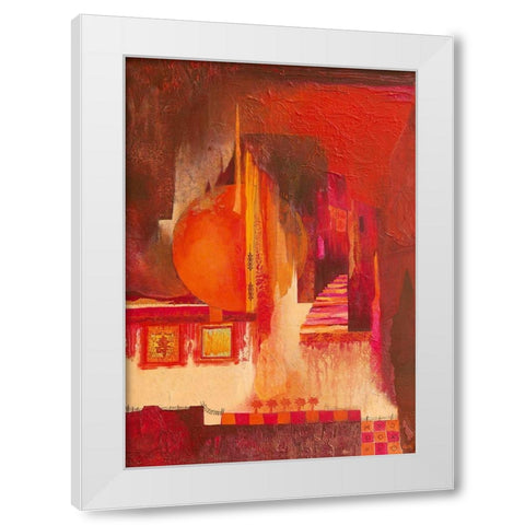 Asian Landscape White Modern Wood Framed Art Print by Holtkamp, Margreet