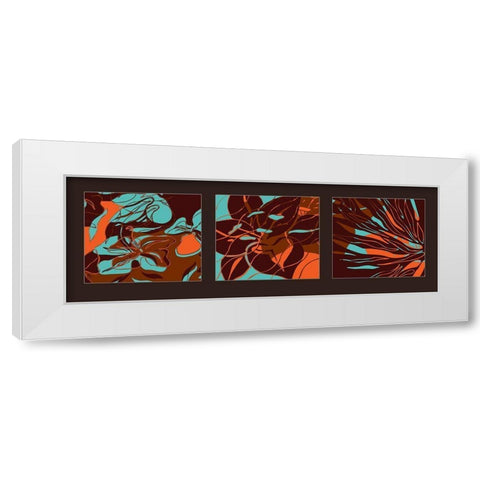 Flowers I White Modern Wood Framed Art Print by Talva Design