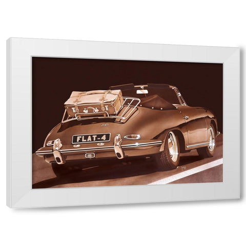 Flat-4 White Modern Wood Framed Art Print by Tempier, Guy