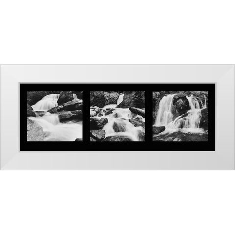 Waterfalls White Modern Wood Framed Art Print by Butcher, Dave