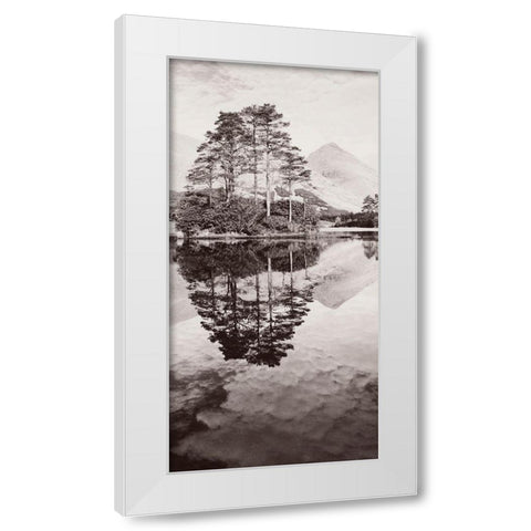 Lochan Urr-Glen Etive-Scotland White Modern Wood Framed Art Print by Butcher, Dave