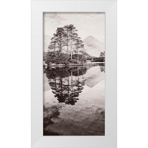 Lochan Urr-Glen Etive-Scotland White Modern Wood Framed Art Print by Butcher, Dave