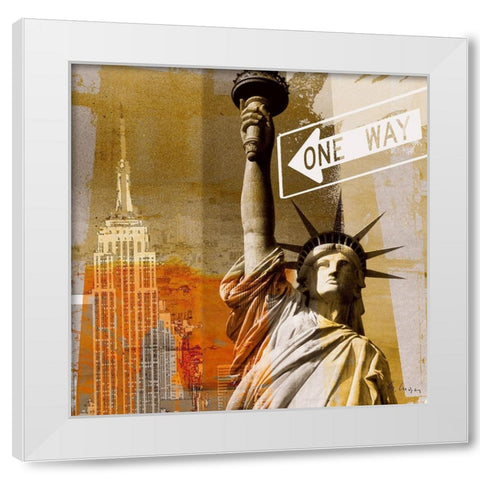 New York II White Modern Wood Framed Art Print by Luger, Gery