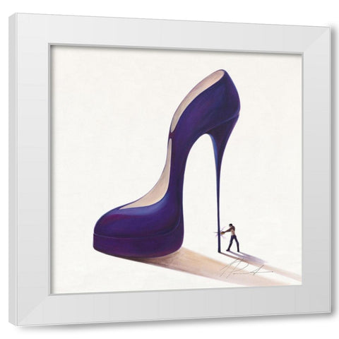 Conquistatore selvaggio White Modern Wood Framed Art Print by Panasenko, Inna