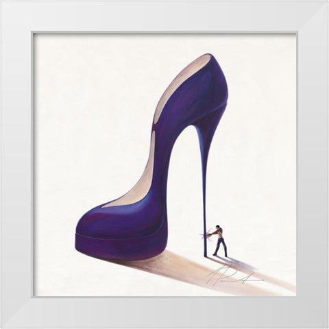 Conquistatore selvaggio White Modern Wood Framed Art Print by Panasenko, Inna