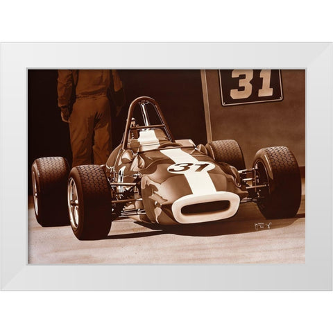 Winner Today? White Modern Wood Framed Art Print by Tempier, Guy