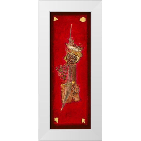 Coeur d Or I White Modern Wood Framed Art Print by Perinciolo Duluc, Lyne