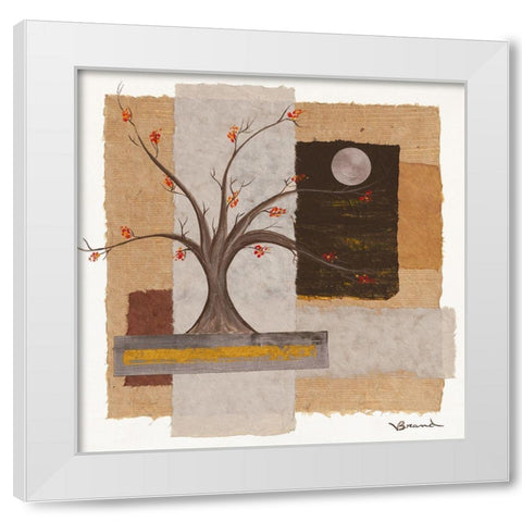 L arbre II White Modern Wood Framed Art Print by Brand, Valerie