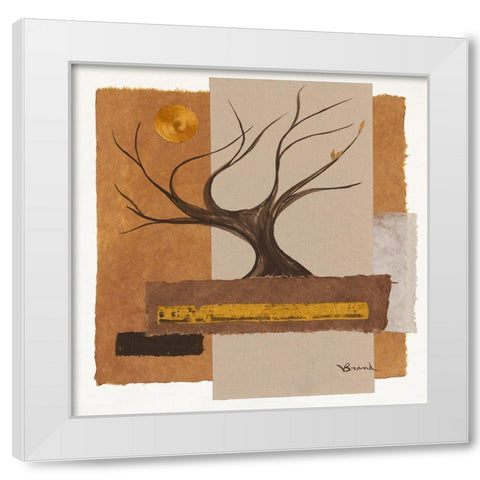 L arbre III White Modern Wood Framed Art Print by Brand, Valerie