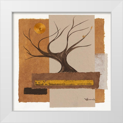 L arbre III White Modern Wood Framed Art Print by Brand, Valerie