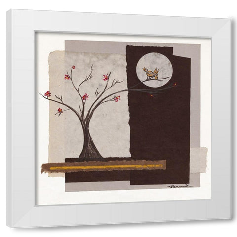 L arbre IV White Modern Wood Framed Art Print by Brand, Valerie