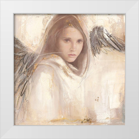 L ange rebelle White Modern Wood Framed Art Print by Amrhein, Elvira