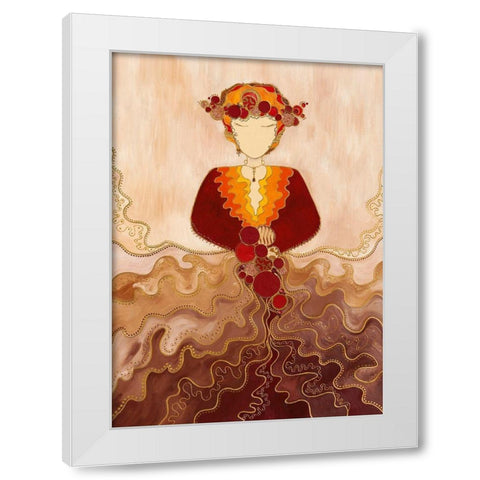 Hanouchka White Modern Wood Framed Art Print by Bismuth, Zed