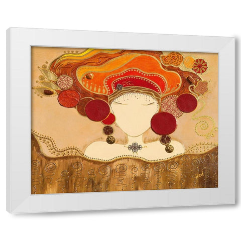 Patience White Modern Wood Framed Art Print by Bismuth, Zed