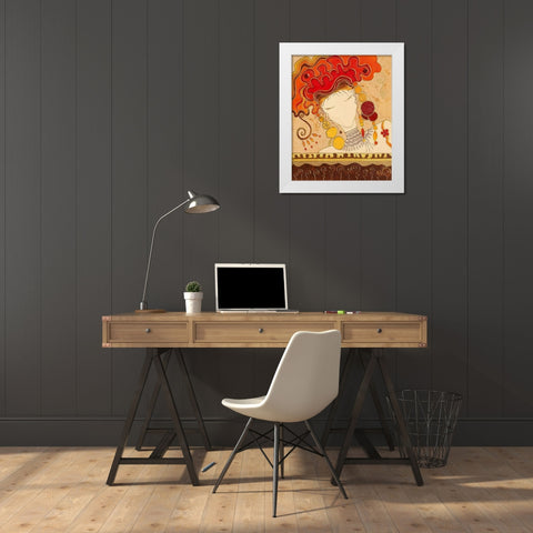 Concentration White Modern Wood Framed Art Print by Bismuth, Zed