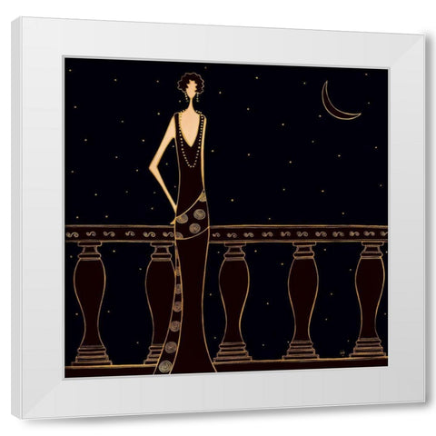 Distinction White Modern Wood Framed Art Print by Laly