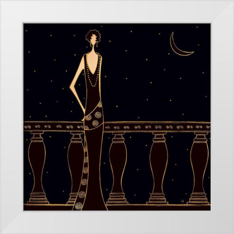 Distinction White Modern Wood Framed Art Print by Laly