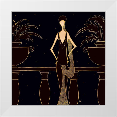 Elegance White Modern Wood Framed Art Print by Laly