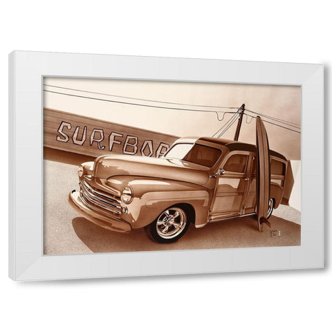 Wood Spirit II White Modern Wood Framed Art Print by Tempier, Guy