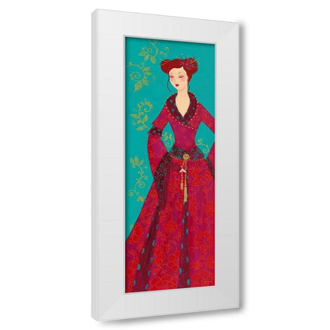 Myosotis White Modern Wood Framed Art Print by Pillault, Loetitia