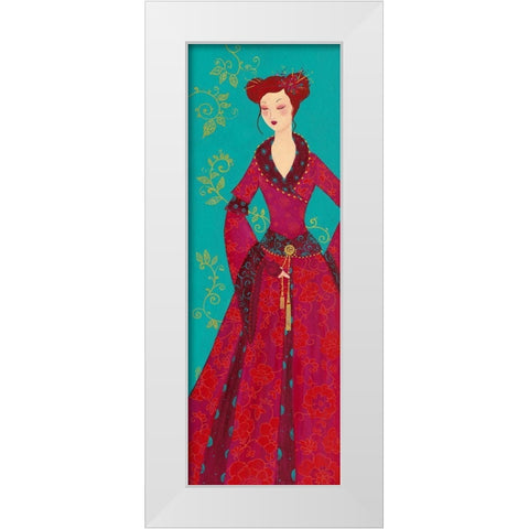 Myosotis White Modern Wood Framed Art Print by Pillault, Loetitia
