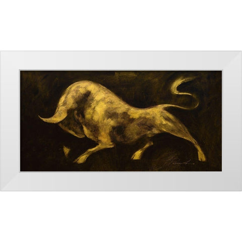 Minotaureus I White Modern Wood Framed Art Print by Panasenko, Inna