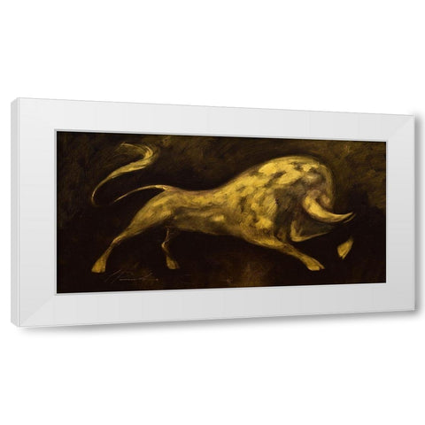 Minotaureus II White Modern Wood Framed Art Print by Panasenko, Inna