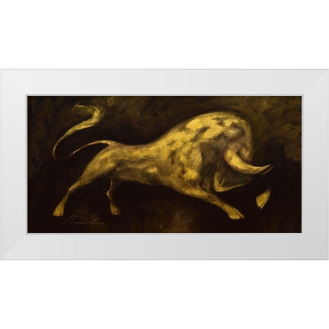 Minotaureus II White Modern Wood Framed Art Print by Panasenko, Inna