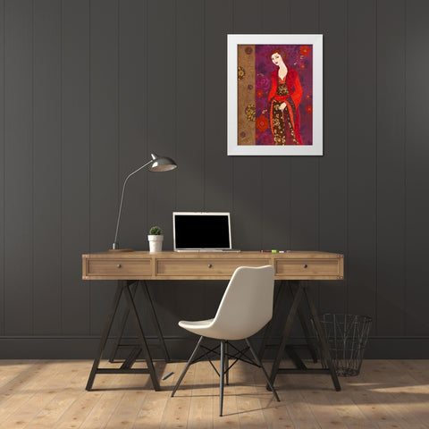 Louanges sous les bosquets White Modern Wood Framed Art Print by Pillault, Loetitia