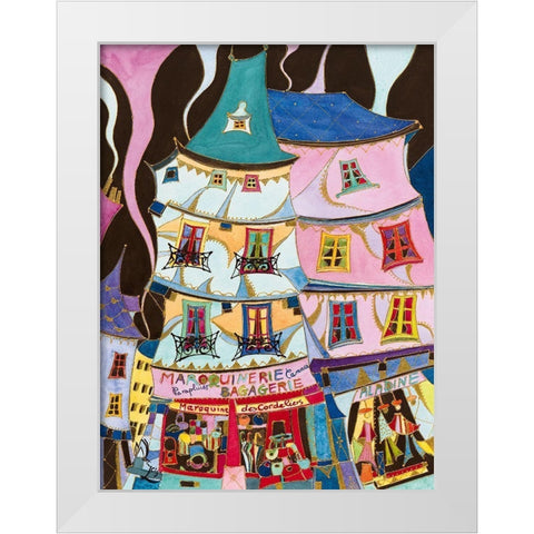 La maroquinerie White Modern Wood Framed Art Print by Wentzeis, Martine