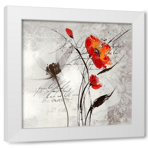 Petite aventure fleurie II White Modern Wood Framed Art Print by Zacher-Finet, Isabelle