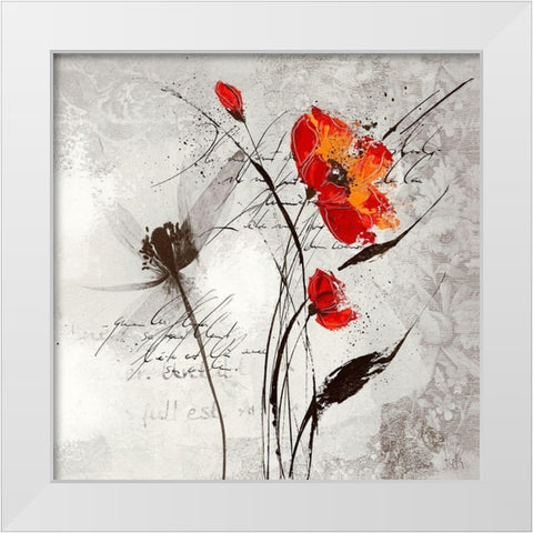 Petite aventure fleurie II White Modern Wood Framed Art Print by Zacher-Finet, Isabelle