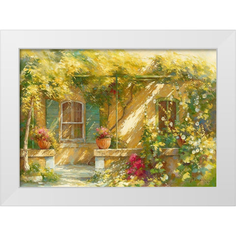 Mas Lou Figoulon White Modern Wood Framed Art Print by Messely, Johan