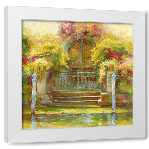 Nostalgie a Iseo White Modern Wood Framed Art Print by Messely, Johan
