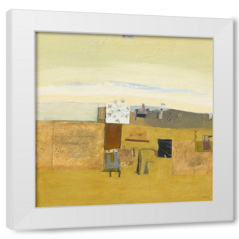 Flower at Treflez White Modern Wood Framed Art Print by Frampton, Russell