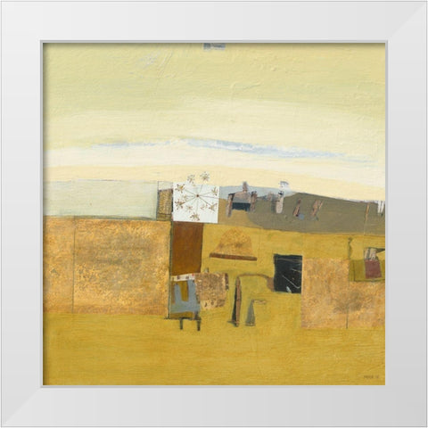 Flower at Treflez White Modern Wood Framed Art Print by Frampton, Russell